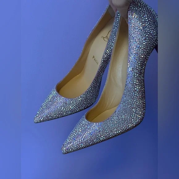 Christian Louboutin So Kate Swarovski Elegant purple  Stiletto Heels pumps - Picture 8 of 14
